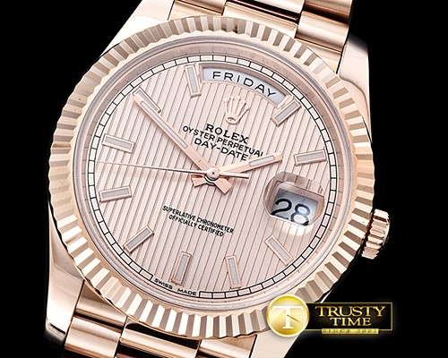 롤렉스 DayDate 40mm Flt RG/RG Rose Gold Stick Noob A3255 Mod -RDD0208D
