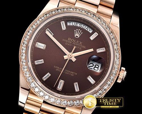 롤렉스 DD40 228206 Diam RG/RG Wrap Brown Diam BP Swiss 2836 -RDD0209A