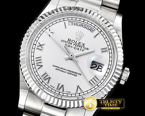 롤렉스 DayDate 36mm Flt SS/SS White Diam BP Swiss 2836 -RDD0215B