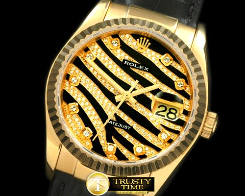 롤렉스 Royal Black Fluted YG/LE Swiss Eta 28362 -RDJ0197