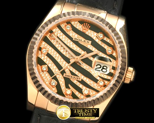 롤렉스 Royal Black Fluted RG/LE Swiss Eta 28362 -RDJ0199