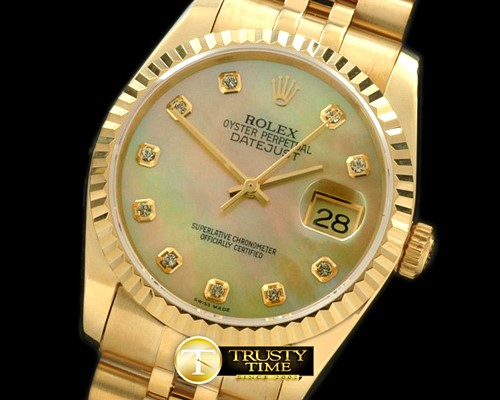 롤렉스 YG/YG Jubilee MOP Gold Diamond Swiss Eta 28362 -RDJ0202A