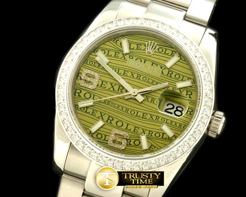 롤렉스 SS/SS OYS Khaki Asian 2836Real Diamond -RDJ0221D