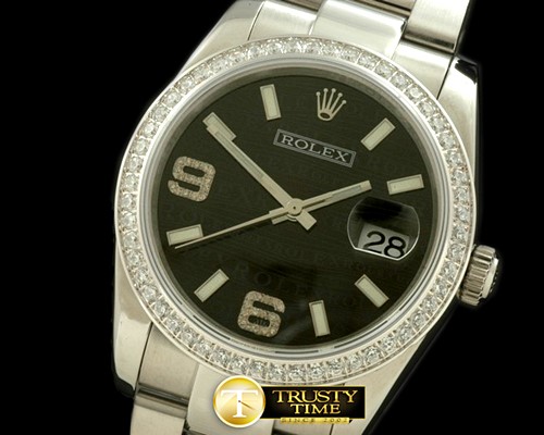 롤렉스 SS/SS OYS Black Swiss 2836Real Diamond -RDJ0222B