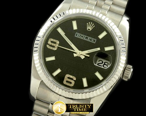 롤렉스 SS/SS JUB Black Asian 2836Real Diamond -RDJ0224B