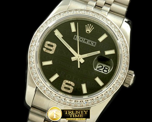 롤렉스 SS/SS JUB Black Asian 2836Real Diamond -RDJ0227B