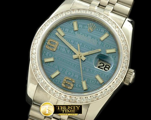 롤렉스 SS/SS JUB Blue Swiss 2836Real Diamond -RDJ0228E
