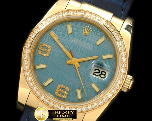 롤렉스 YG/LE Blue Swiss Eta 2836/3135Real Diamond -RDJ0230A