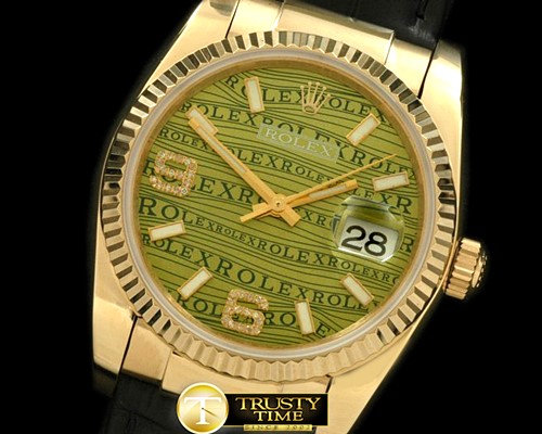 롤렉스 YG/LE Khaki Swiss Eta 2836/3135Real Diamond -RDJ0232A