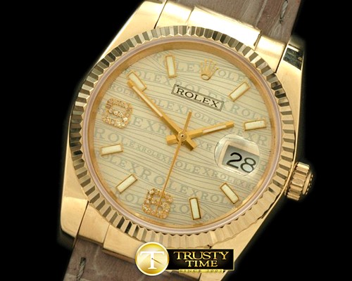 롤렉스 YG/LE Champagne Asian 2836/3135Real Diamond -RDJ0235B