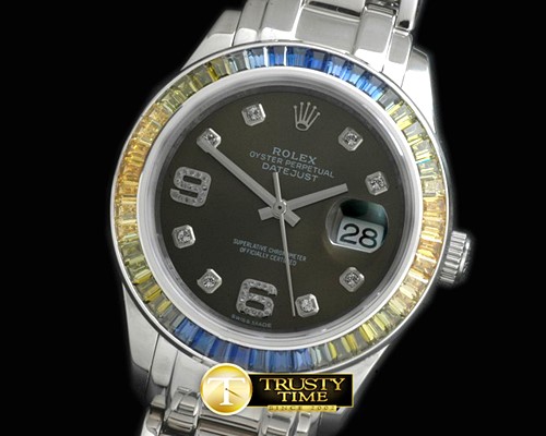 롤렉스 Ruby Bez SS Black/Diam Asian Eta 2824 -RDJ0254C