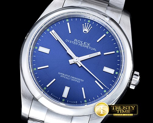 롤렉스 Oyster Pert. 39mm 114300 SS/SS Blue JF A3132 Mod -RDJ0265