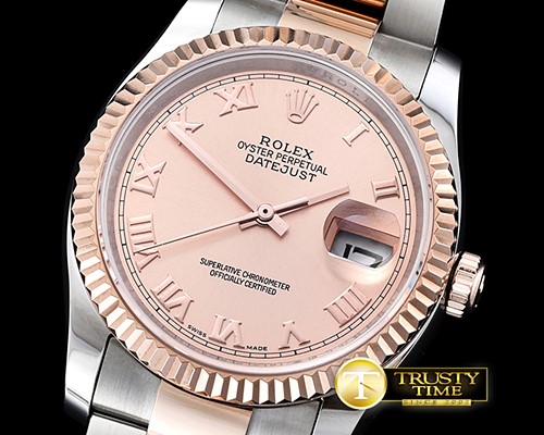롤렉스 DJ 36mm Oyst Flt RG/SS (Wrap) Rose Gold BP A3135 Mod -RDJ0269A