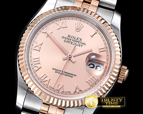 롤렉스 DJ 36mm Jub Flt RG/SS Rose Roman BP A3135 Mod -RDJ0271B