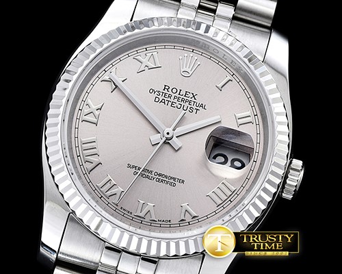 롤렉스 DJ 36mm Jub Flt SS/SS Light Grey Rmn BP A3135 Mod -RDJ0274E