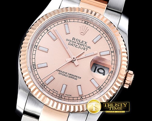 롤렉스 DJ 36mm Oyst Flt RG/SS Rose Stick BP A3135 Mod -RDJ0277A