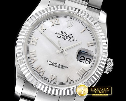 롤렉스 DJ 36mm Oyst Flt SS/SS White MOP Roman BP A3135 Mod -RDJ0279A