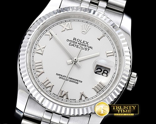 롤렉스 DJ 36mm Jub Flt SS/SS White Roman BP A3135 Mod -RDJ0284A