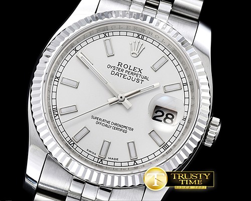 롤렉스 DJ 36mm Jub Flt SS/SS White Thick Lume BP A3135 Mod -RDJ0294A