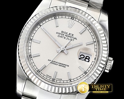롤렉스 DJ 36mm Oyst Flt SS/SS White Lume ARF A3135 Mod -RDJ0300A