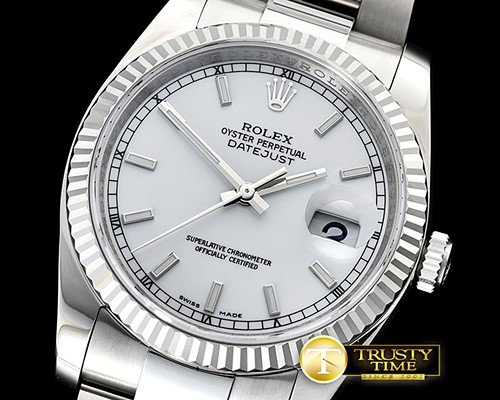 롤렉스 DJ 36mm Oyst Flt SS/SS Pearl White ARF A3135 Mod -RDJ0301B