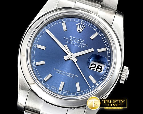 롤렉스 DJ 36mm Oyst Dome SS/SS Blue Lume ARF A3135 -RDJ0303