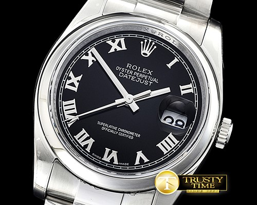롤렉스 DJ 36mm Oyst Dome SS/SS Black Roman ARF A3135 -RDJ0305B