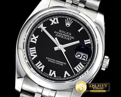 롤렉스 DJ 36mm Jub Dome SS/SS Black Roman ARF A3135 -RDJ0305E