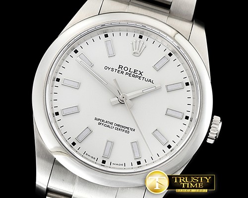 롤렉스 Oyster Pert. 39mm 114300 SS/SS White Stk BP Asia 3132 -RDJ0309A