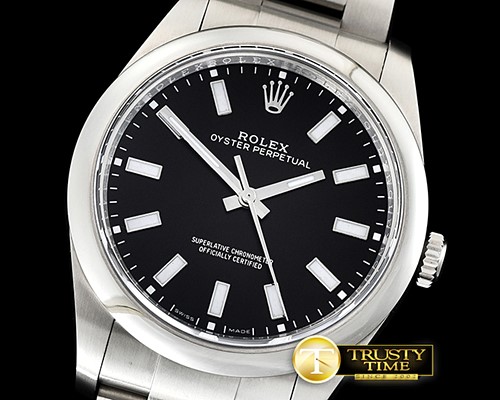 롤렉스 Oyster Pert. 39mm 114300 SS/SS Black Stk BP Asia 3132 -RDJ0309B