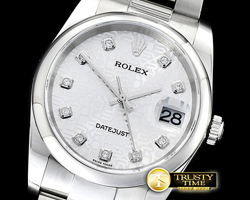 롤렉스 DJ 116234 Smt 904L Oyst SS/SS Silv Diam DJF V2 A2824 -RDJ0316A