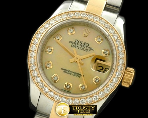 롤렉스 SS/YG Oyster MOP Gold Diamond Swiss Eta 26712 -RDJLD0285B
