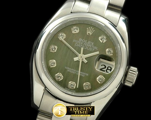 롤렉스 SS Oyster MOP Green Diamond Swiss Eta 26712 -RDJLD0288B