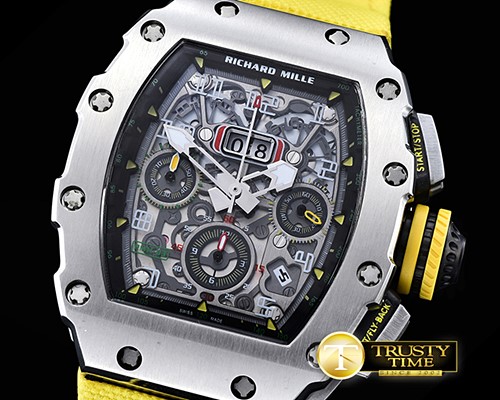 리차드밀 RM01103 New Gen Flyback SS/VRU (Yellow) Blk A7750 Mod -RM0109D