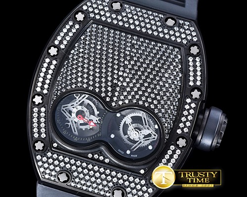 리차드밀 RM053 Pablo MacDonogh Tourb Diams PVD/VRU Blk A2824 -RM0110B