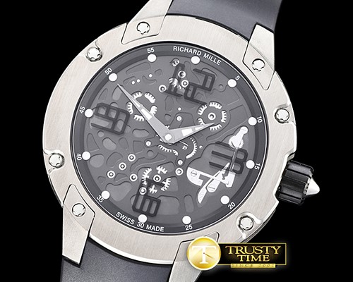 리차드밀 RM033 Extra Flat Automatic TI/RU Blk/Num SF A23J Mod -RM0116B
