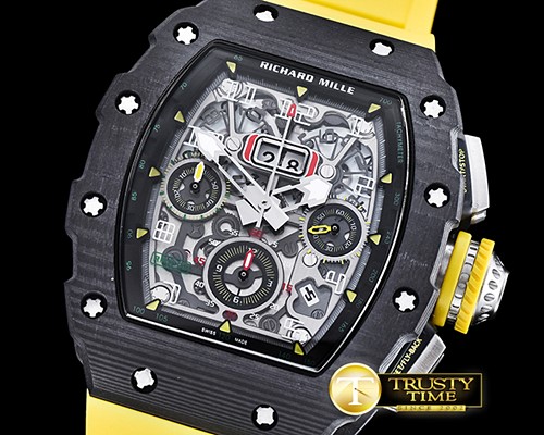 리차드밀 RM01103 Auto Flyback Chrono FC/VRU Yllw Blk A7750 Mod -RM0118C