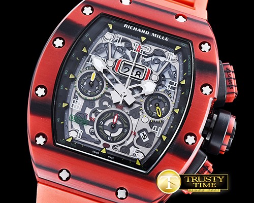 리차드밀 RM01103 Auto Flyback Chrono Red FC/VRU Blk A7750 Mod -RM0118D