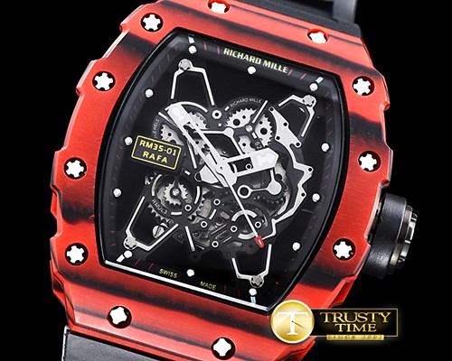 리차드밀 RM03501 Rafael Nadal Red FC/VRU Blk/Blk Miyota Mod -RM0121B