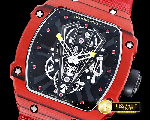 리차드밀 RM02703 Rafael Nadal Red FC/VRU Blk/Blk C Miyota Mod -RM0128A
