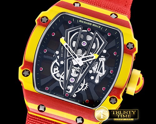 리차드밀 RM02703 Rafael Nadal Red/Yellw FC/VRU Blk Miyota Mod -RM0128C