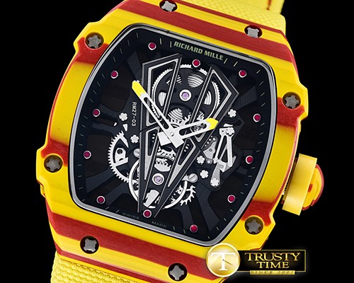 리차드밀 RM02703 Rafael Nadal Red/Yellw FC/VRU Blk Miyota Mod -RM0128D