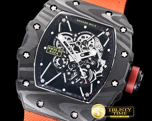 리차드밀 RM03502 Rafael Nadal FC/NY Org Black/Red C Miyota Mod -RM0138F