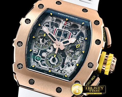 리차드밀 RM01103 Felipe Massa LE RG/VRU Wht Skele A7750 Mod -RM0146C