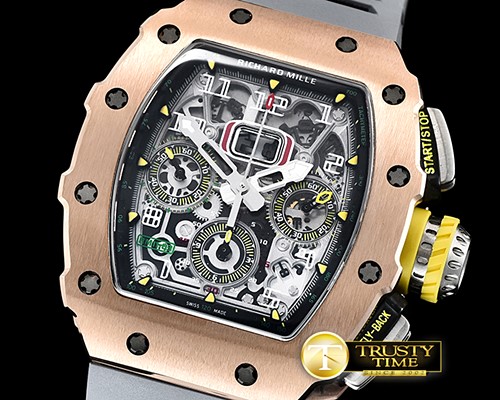 리차드밀 RM01103 Felipe Massa LE RG/TI/VRU Gry Skele A7750 Mod -RM0146F