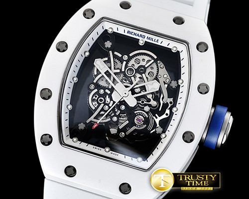 리차드밀 RM055 Bubba Watson CER/RU Skeleton Wht/Blue MY8215 Mod -RM0149F