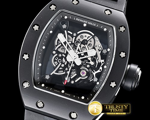 리차드밀 RM055 Bubba Watson CER/VRU Skeleton Blk KVF MY8215 Mod -RM0153A