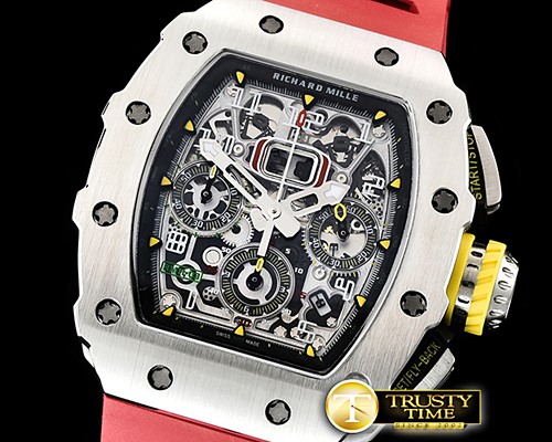 리차드밀 RM01103 Flyback Chronograph SS/RU (Red) KVF A7750 Mod -RM0163D