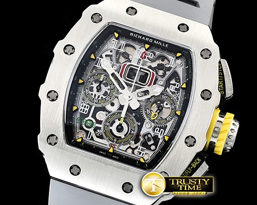 리차드밀 RM01103 Flyback Chronograph SS/RU (Gry) KVF A7750 Mod -RM0163E