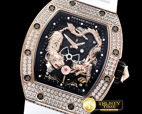 리차드밀 RM05101 Tiger Diams RG/RU (Wht) KVF MY8215 Mod -RM0167A